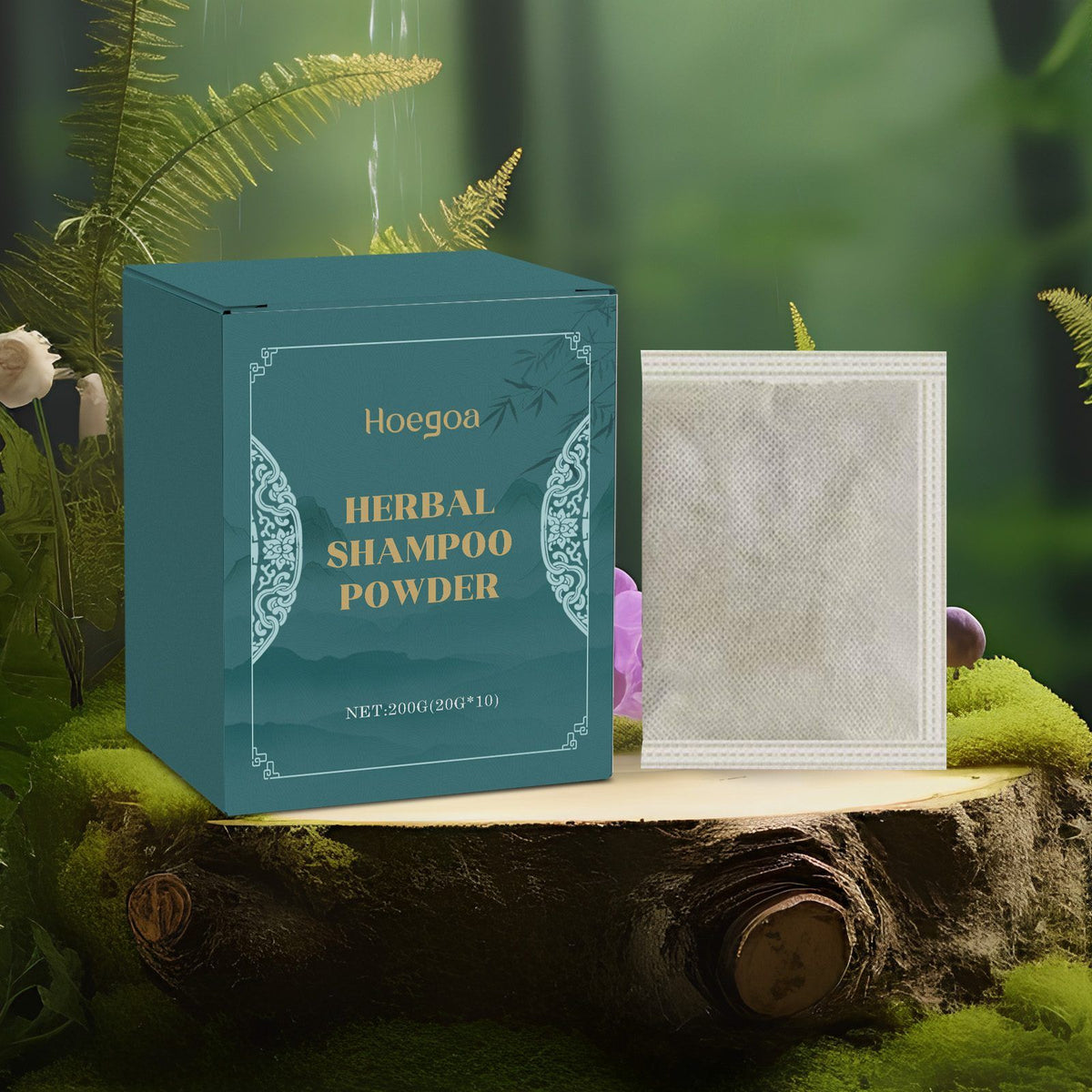 Herbal Detox Shampoo Powder — 10 Single-Use Travel Packets