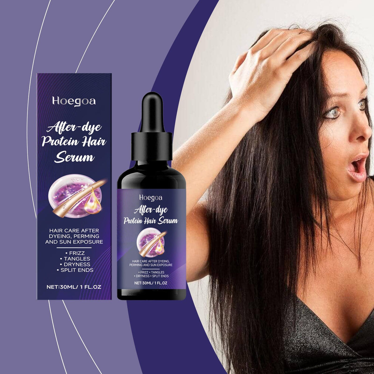 HOEGOA Sérum Capilar Pós-Coloração com Keratina 30ml