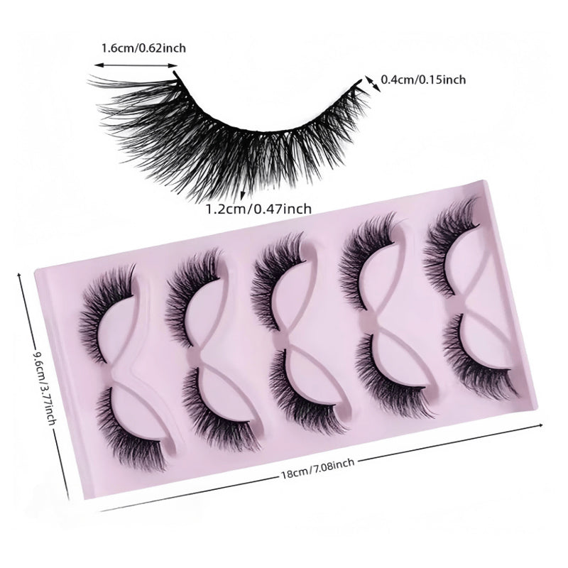 Cílios Postiços Cat Eye 3D (15 Pares)