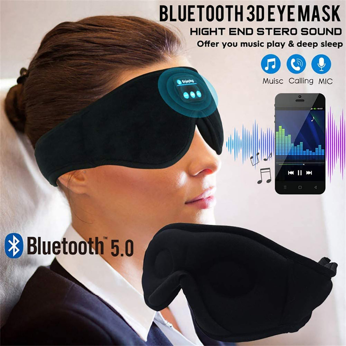 Bluetooth Sleep Mask w/ Music
