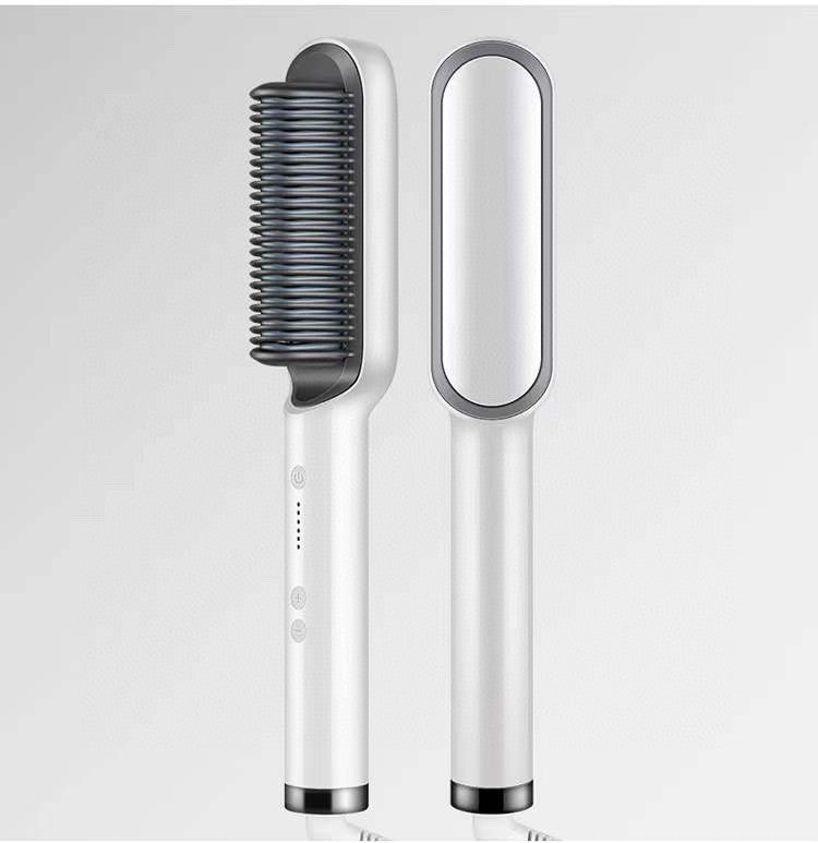 New 2 In 1 Hair Straightener Hot Comb Negative Ion Curling Tong Dual-purpose Ele