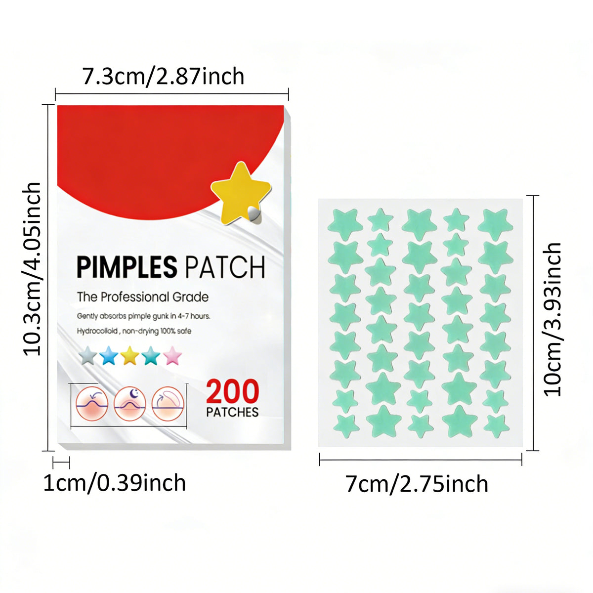 200 Hydrocolloid Acne Patches