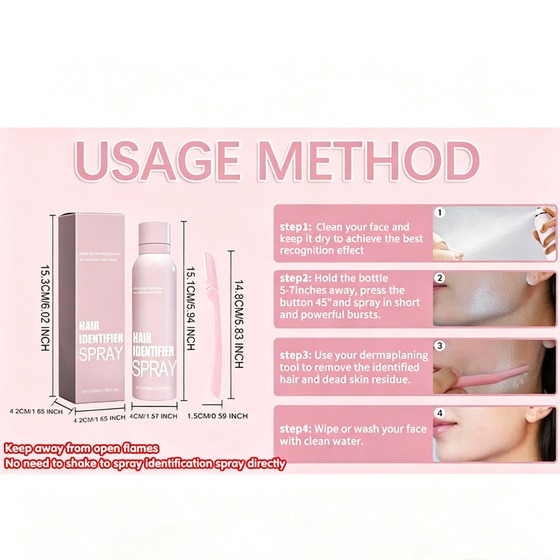 Hair Identifier Spray Dermaplaning