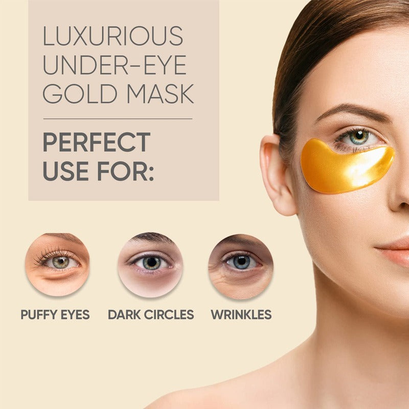 24K Gold Under Eye Patches 30 Pairs