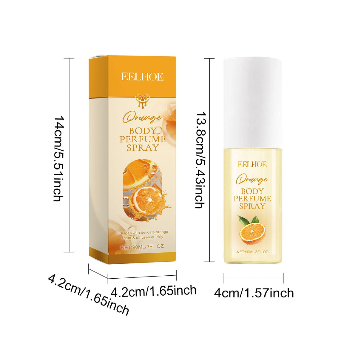 EELHOE Spray Corporal Fragrância Laranja 90ml