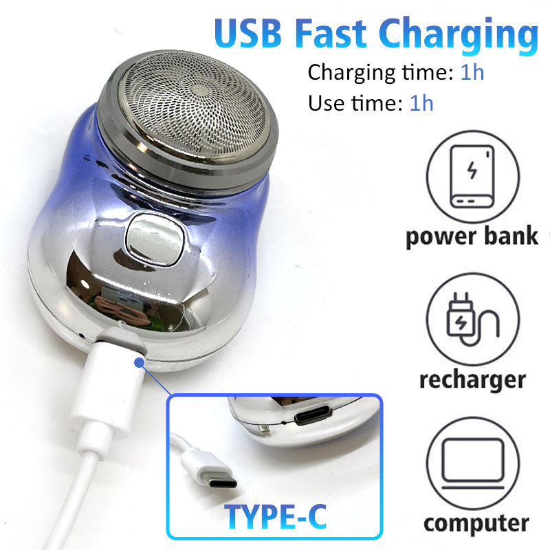 Mini Portable Face Cordless Shavers Rechargeable USB Electric Shaver Wet & Dry P