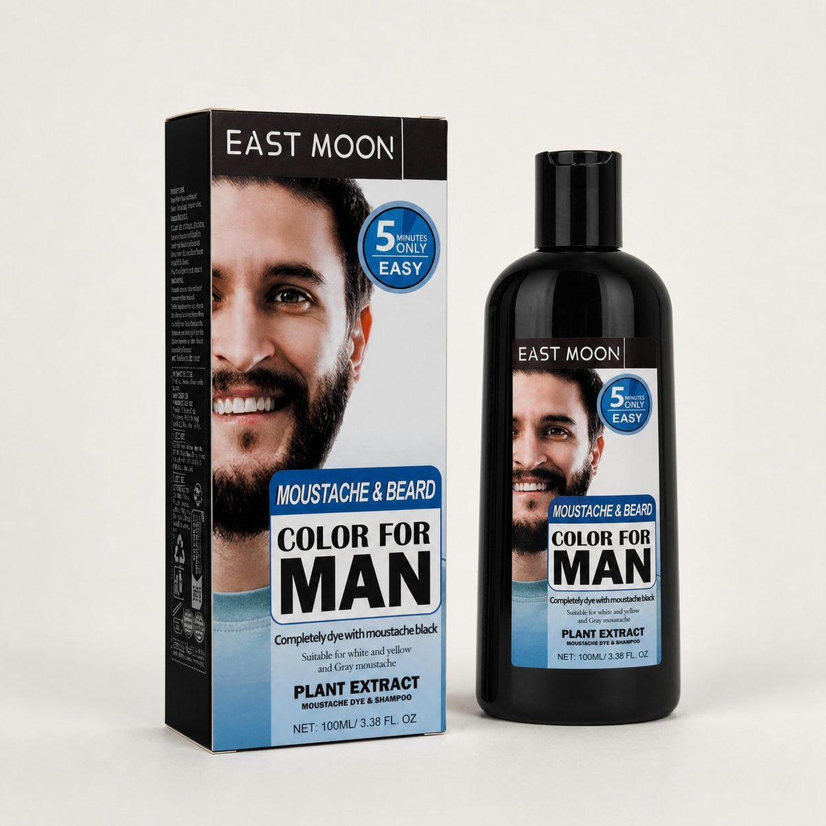 Natural Black Hair Color Shampoo — Instant Gray Cover, 100 ml