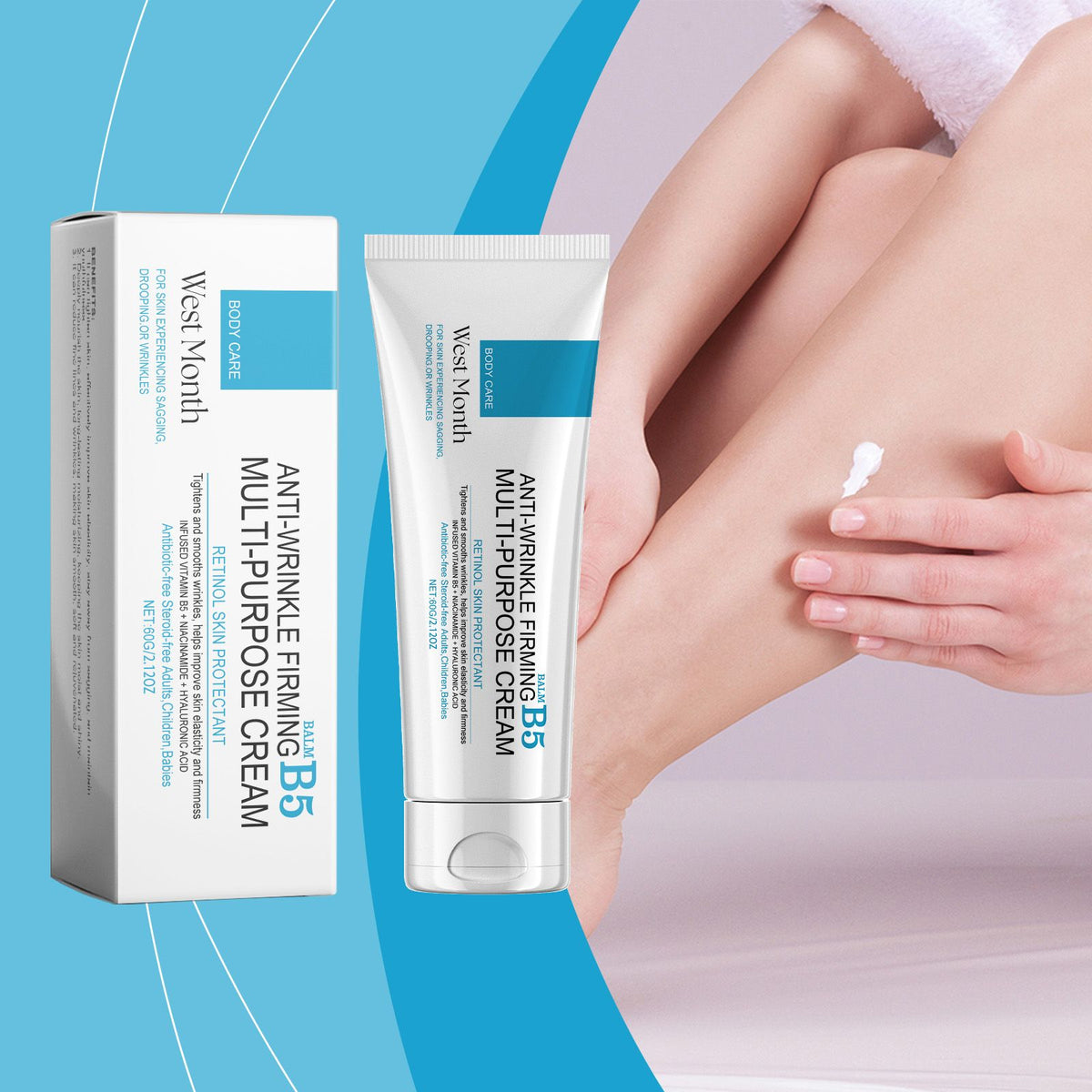 WEST MONTH Creme Corporal Hidratante Vitamina B5 60g
