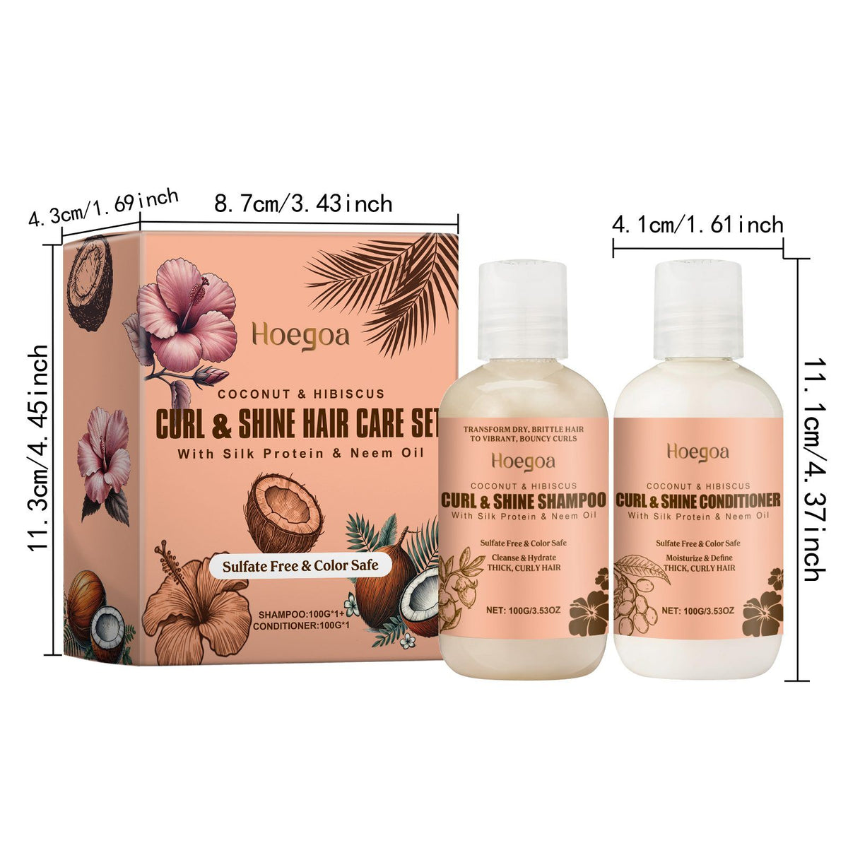 HOEGOA Shampoo + Condicionador Coco Set 2x100g