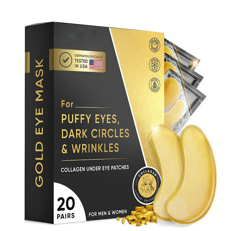 24K Gold Under Eye Patches 30 Pairs