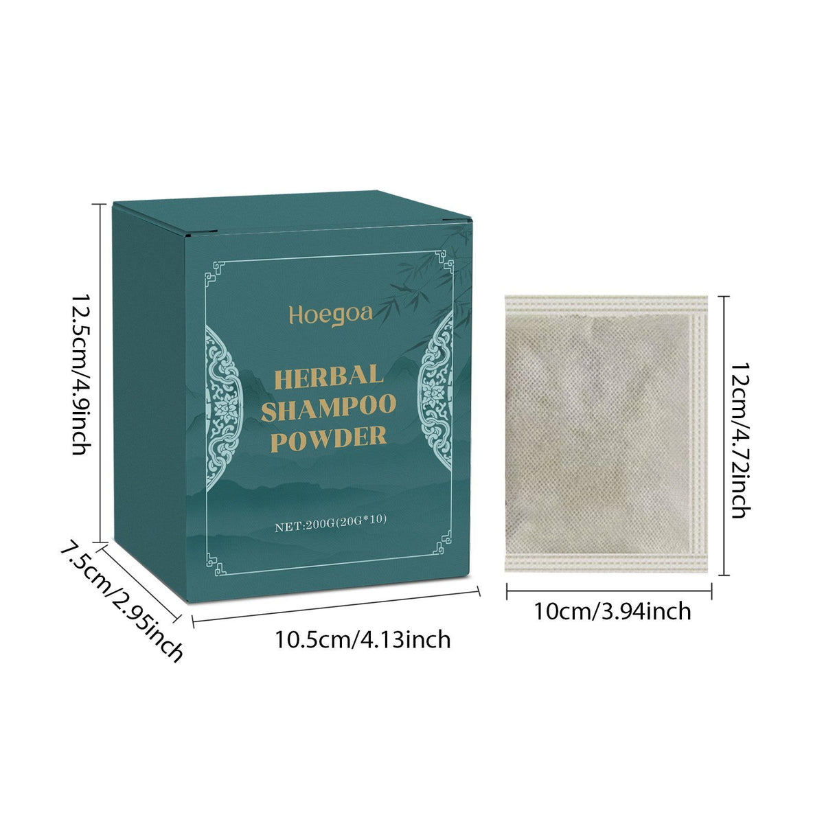 Herbal Detox Shampoo Powder — 10 Single-Use Travel Packets