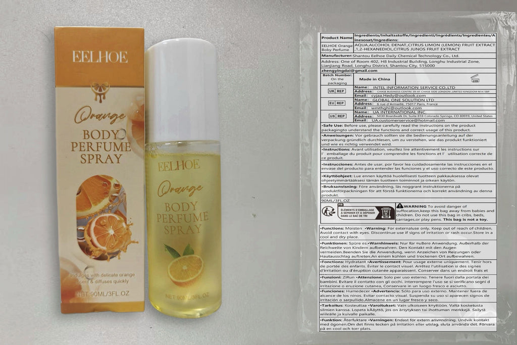 EELHOE Spray Corporal Fragrância Laranja 90ml