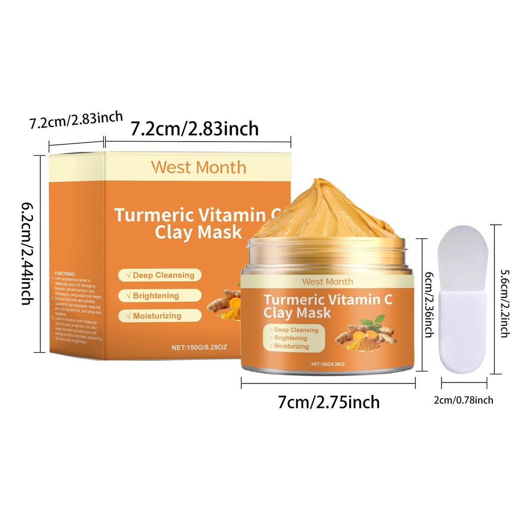 WEST MONTH Máscara Facial Argila Cúrcuma + Vit C 150g