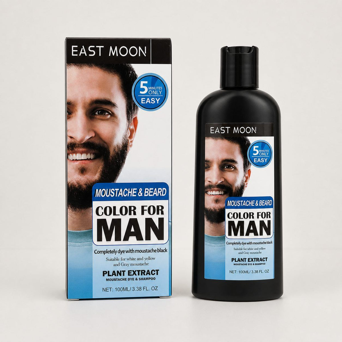 Natural Black Hair Color Shampoo — Instant Gray Cover, 100 ml