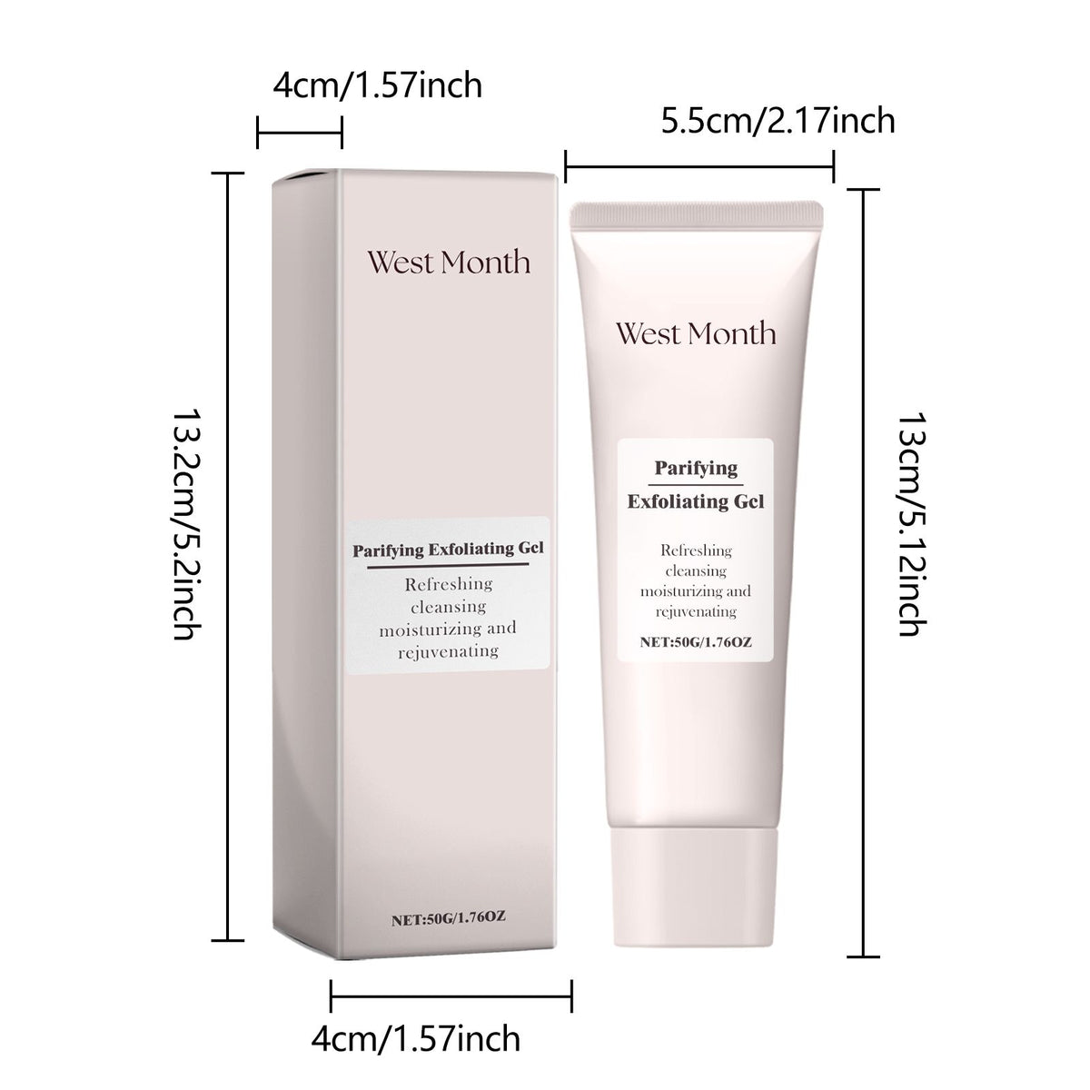 WEST MONTH Gel Esfoliante Facial 50g