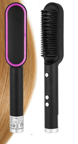 New 2 In 1 Hair Straightener Hot Comb Negative Ion Curling Tong Dual-purpose Ele