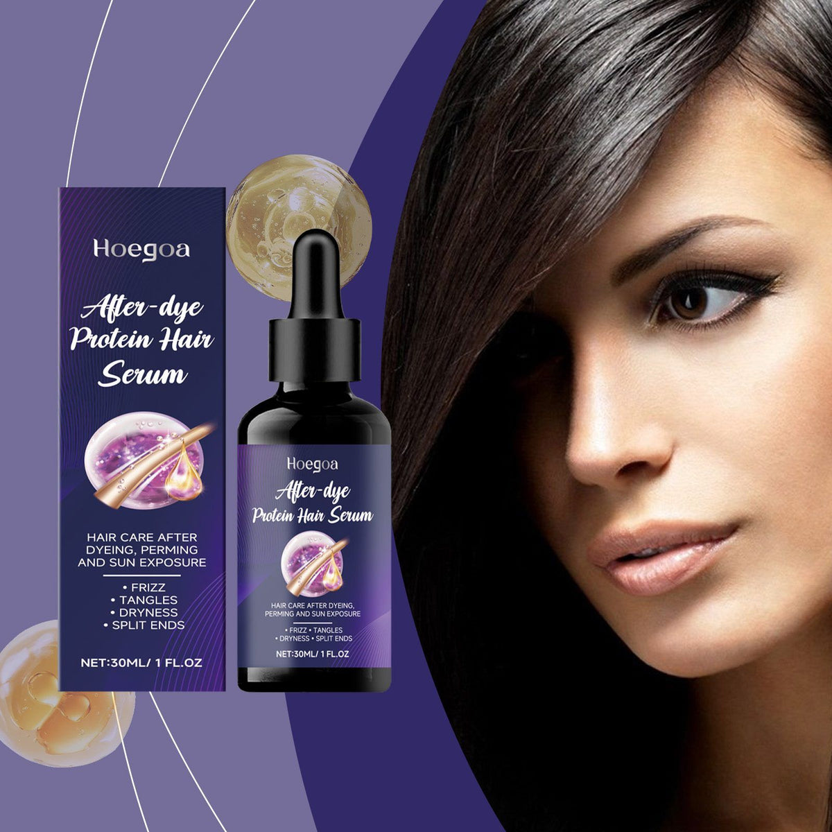 HOEGOA Sérum Capilar Pós-Coloração com Keratina 30ml
