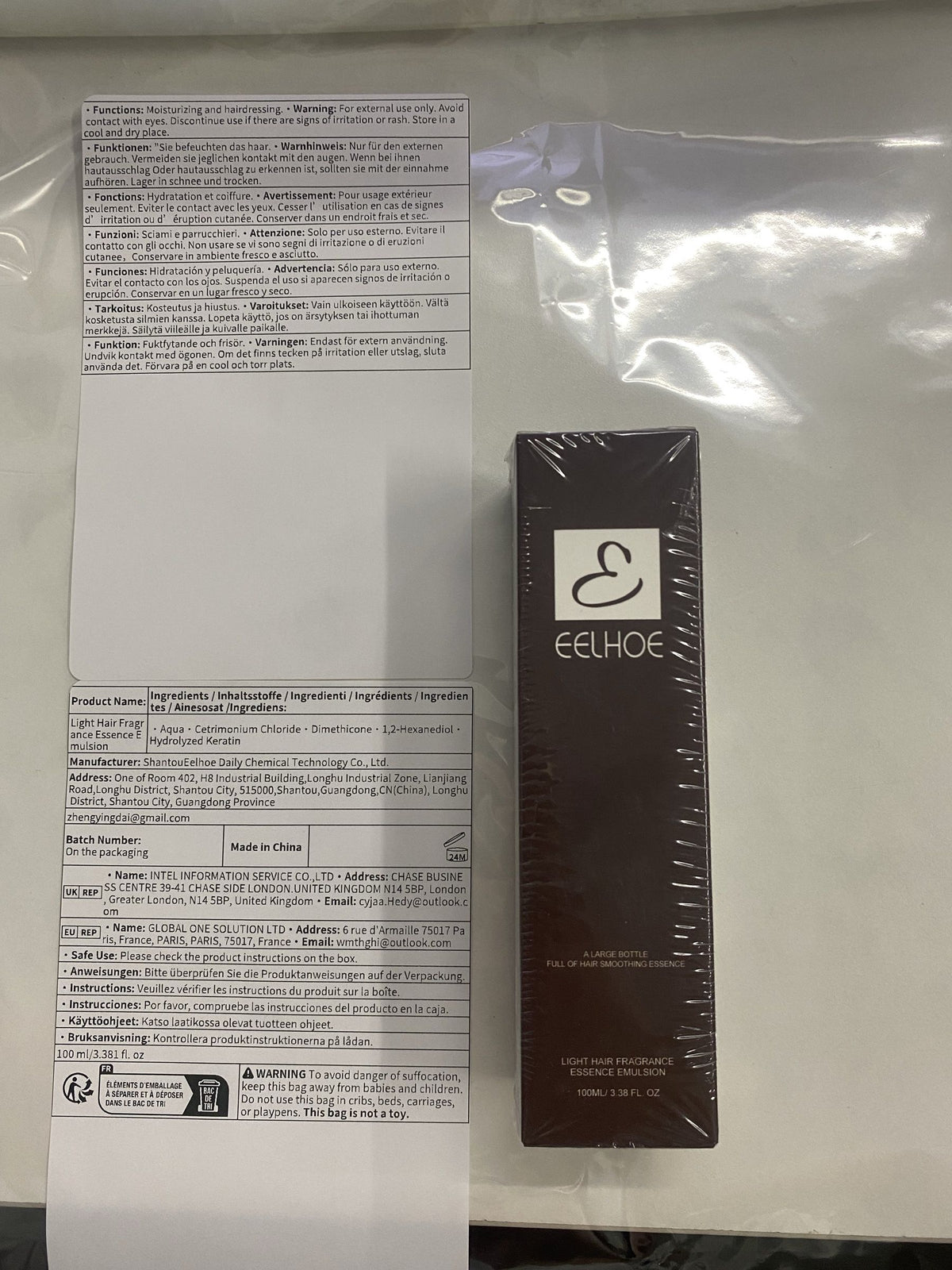 EELHOE Sérum Capilar Reparador 100ml